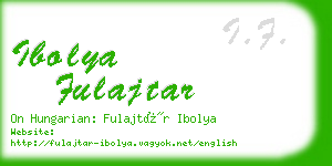 ibolya fulajtar business card